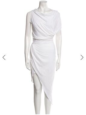 Helmut Lang Draped Asymmetrical Dress size S